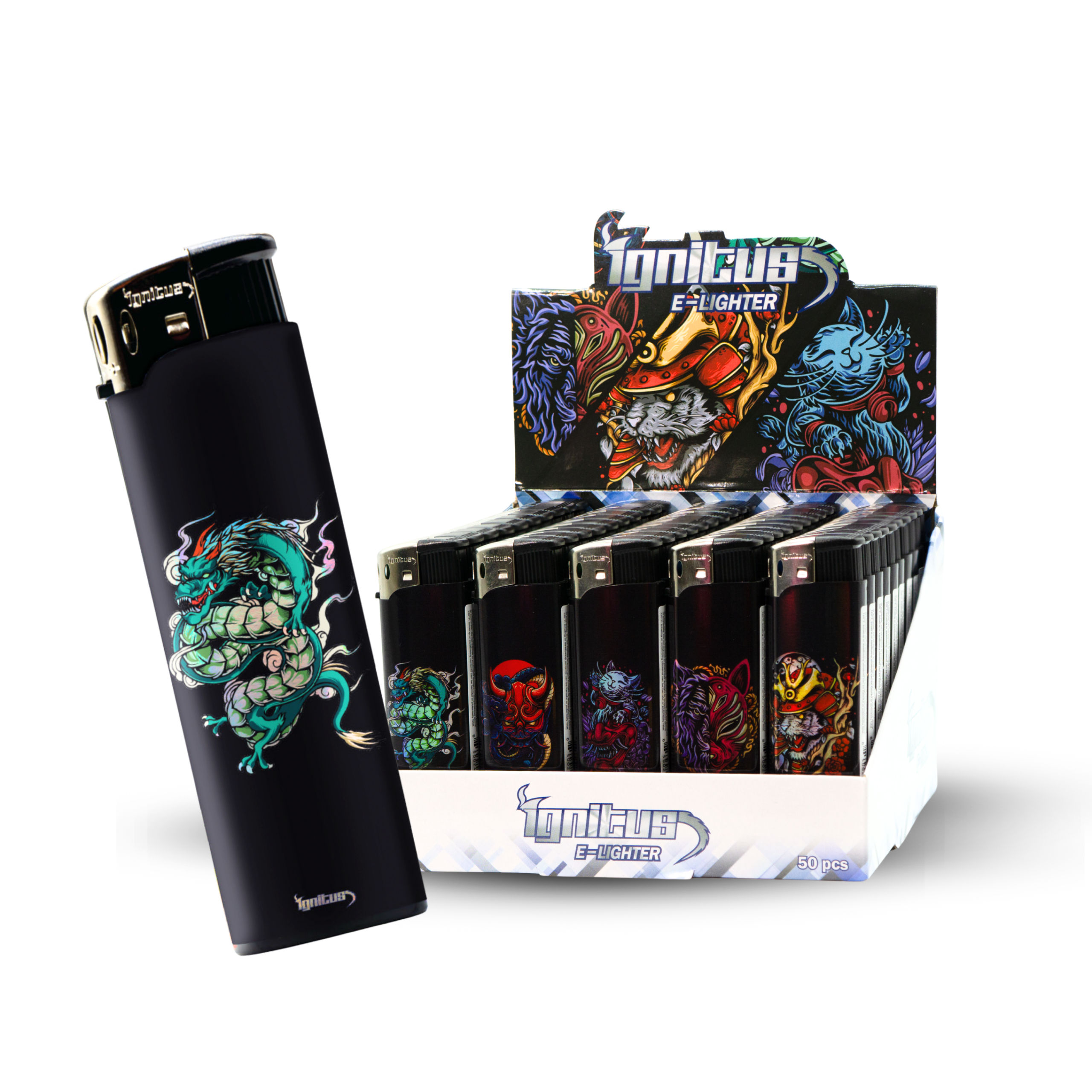 Electronic Foil Lighter (Asian Animal Art)