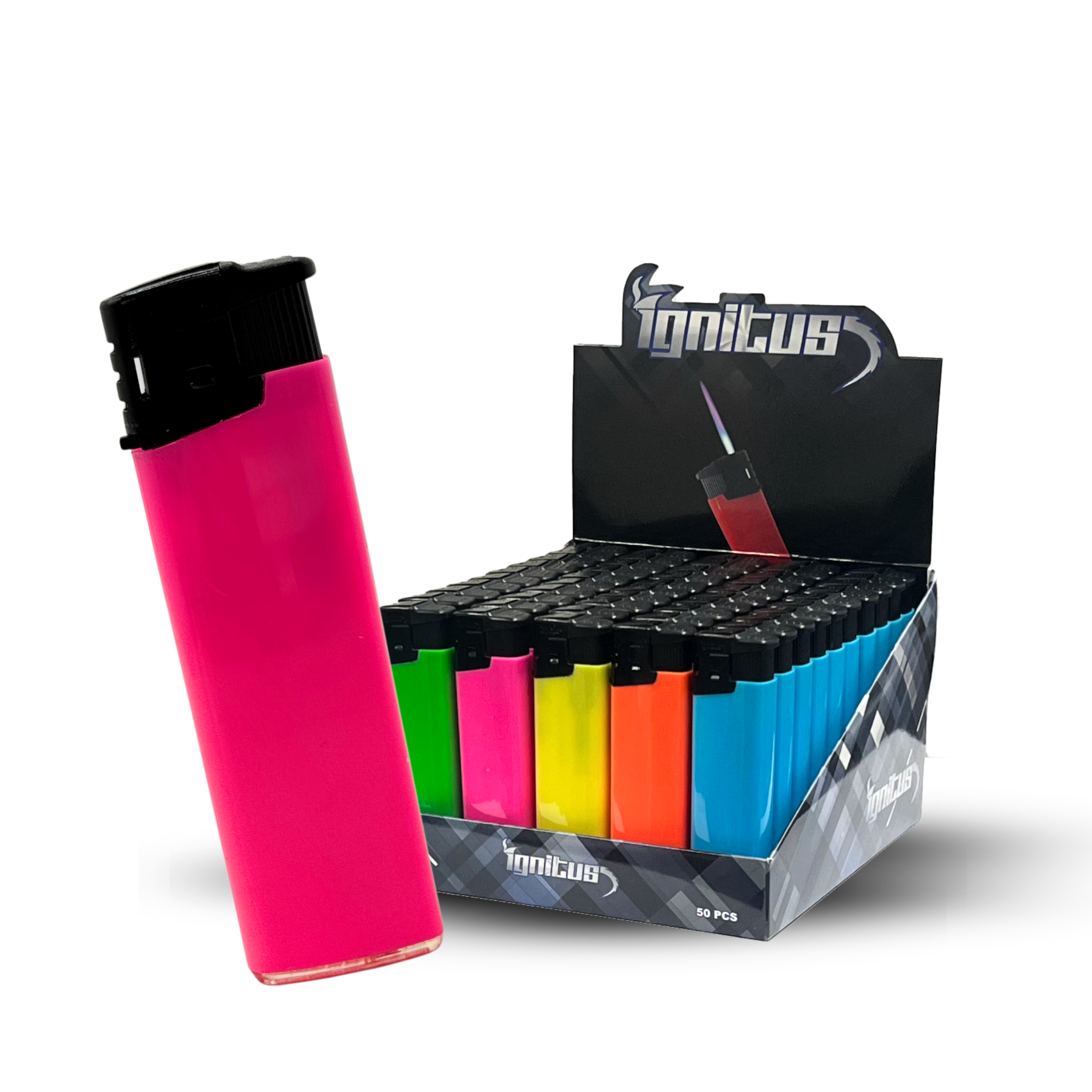Flip Top Windproof Lighter (Neon)