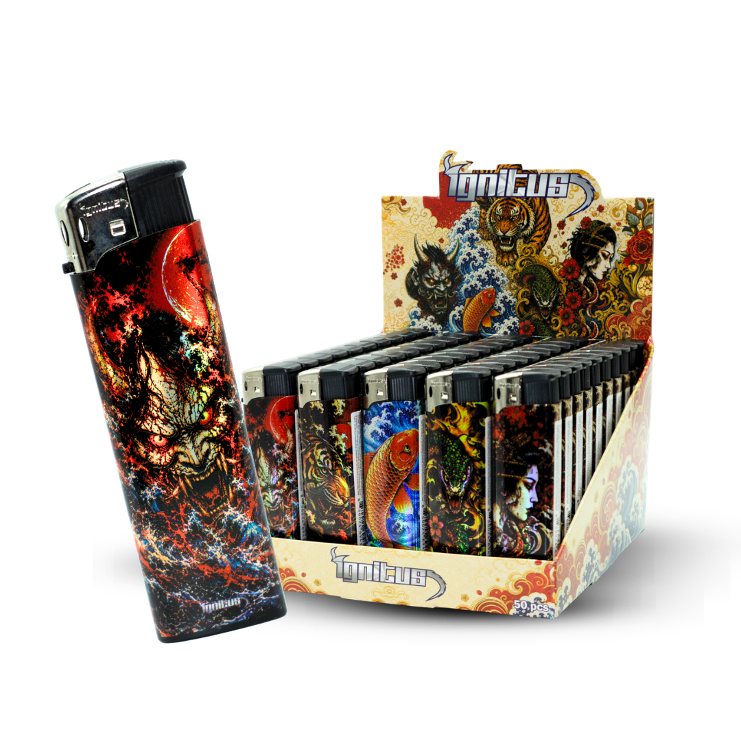 Electronic Foil Lighter (Asian Tattoo Art)